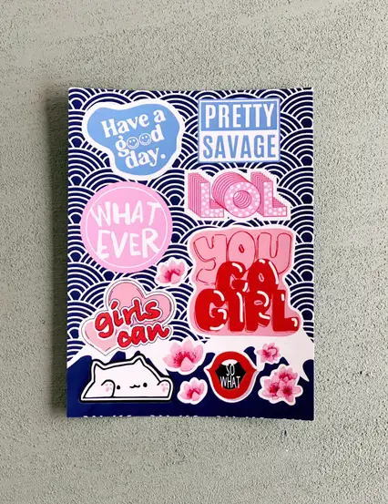 Güçlü Kadına You Go Girl Sticker Seti