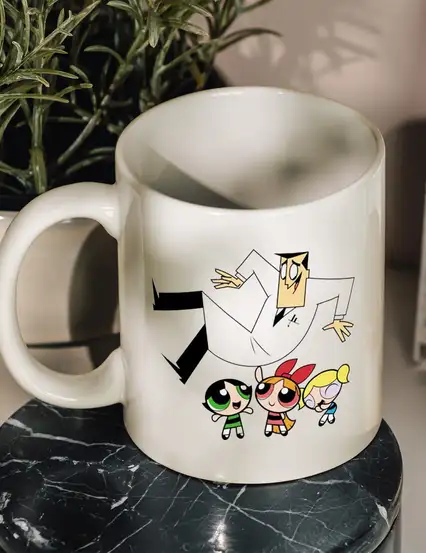 Profesör Utonium Ve Powerpuff Girls Arkadaş Hediye Kupa Bardak