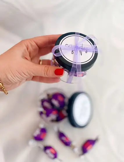 Candybon Kent Elegan Mor Vişneli Bayram Şekeri