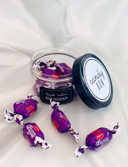 Candybon Kent Elegan Mor Vişneli Bayram Şekeri