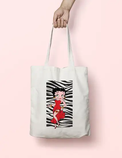 Betty Boop Zebra Hediye Bez Çanta