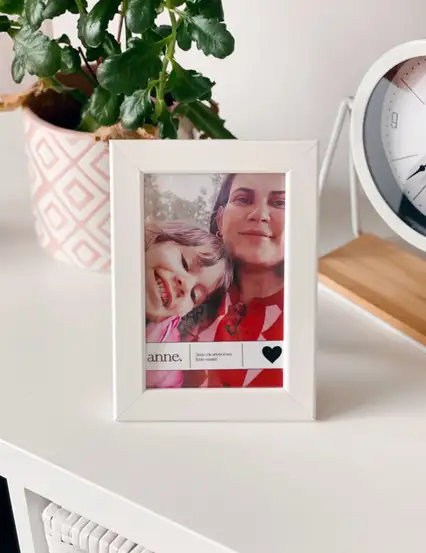 Anne Seni Çok Seviyorum Mesajlı Anneler Günü Kişiye Özel Fotoğraf Baskısı Ve Fiskbo Beyaz Çerçeve