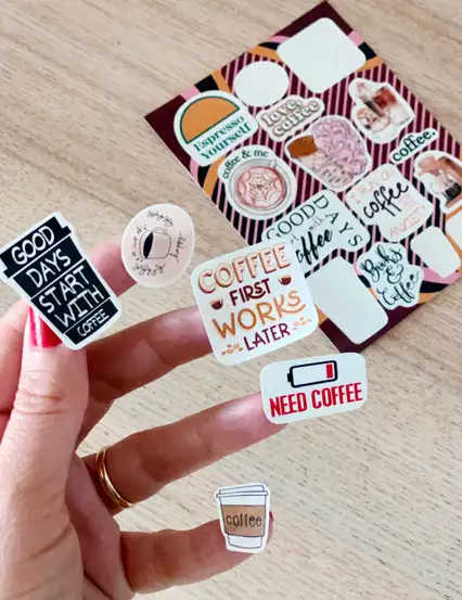 Kahve Severe Mesajlı Sticker Seti