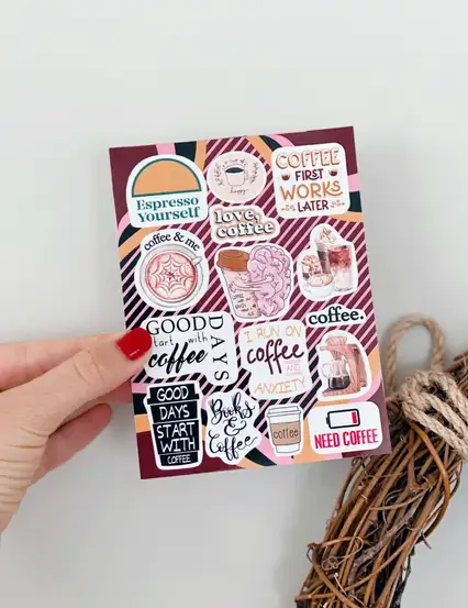 Kahve Severe Mesajlı Sticker Seti