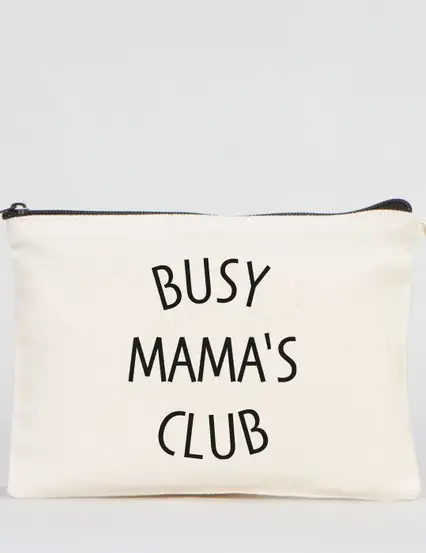 Meşgul Anneler Kulübü Busy Mama's Club Anneye Hediye Makyaj Çantası Clutch Kalemlik