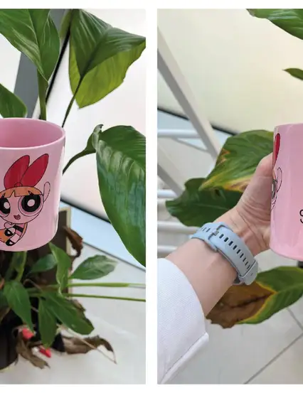 Kişiye Özel İsimli Powerpuff Girls Blossom Pembe Hediye Kupa Bardak