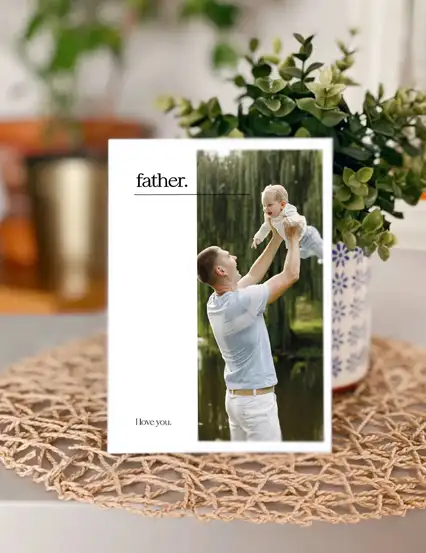 Father I Love You Mesajlı Babalar Günü Kişiye Özel Hediye Fotoğraf Baskısı 13 x 18 cm