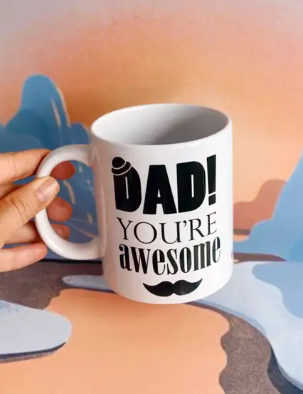 Dad You Are Awesome Mesajlı Babalar Günü Hediye Kupa Bardak