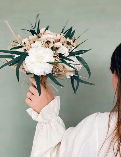 Tokyo Gelin Buketi Çiçeği ve Damat Yaka Çiçeği Lüx Söğüt Okaliptus