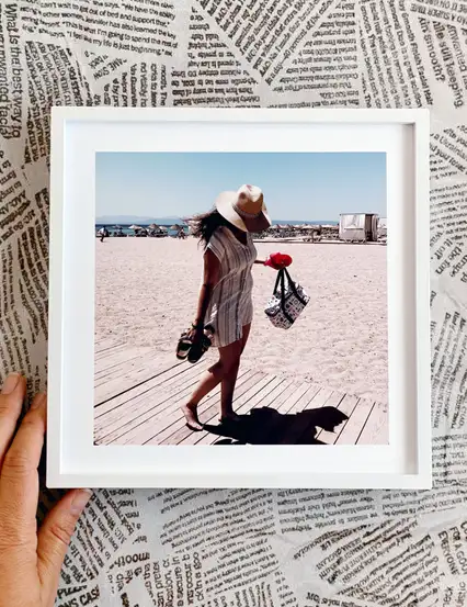 Kişiye Özel Fotoğraf Baskısı Ve Sök Tak Kare Yapışan Beyaz Çerçeve 20 x 20 cm