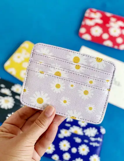 Papatya Daisy Kadın Lila Cüzdan Kartlık
