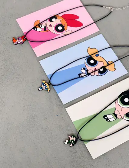 Powerpuff Girls En İyi Arkadaşlara Mineli Kolye Seti 3'lü