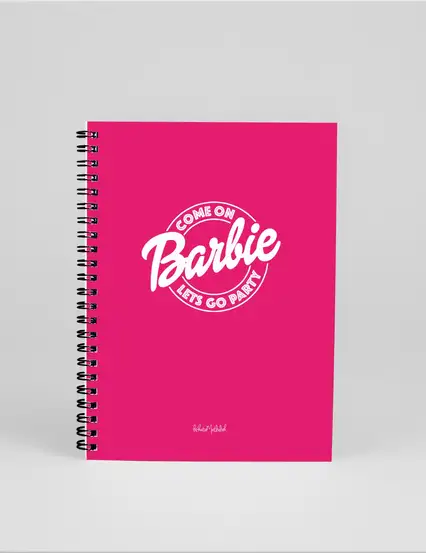 N169 Come On Barbie Let's Go Party Pembe Spiralli Defter