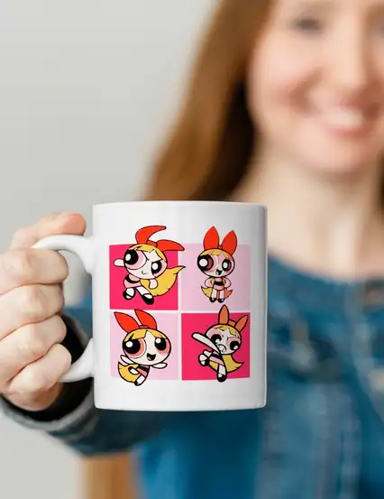 Powerpuff Girls Blossom Pembe Enerjisi Hediye Kupa Bardak