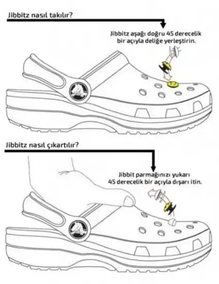 Barbie Jibbitz Crocs Terlik ve Bileklik Süsü Seti