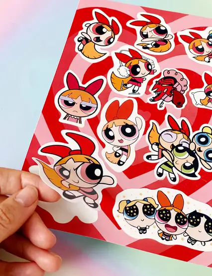 Powerpuff Girls Blossom Pembe Sticker Seti