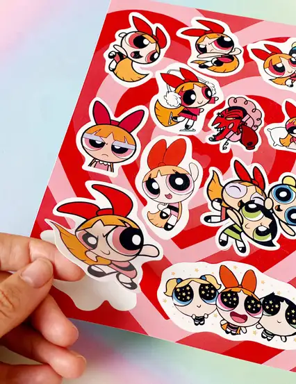 Powerpuff Girls Best Friends Forever Rengarenk Sticker Seti 3'lü