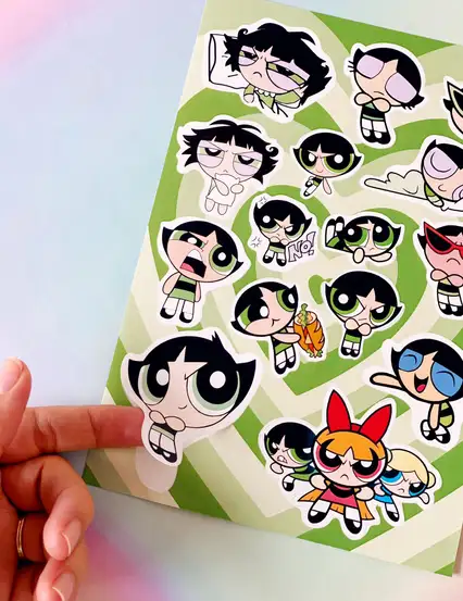 Powerpuff Girls Best Friends Forever Rengarenk Sticker Seti 3'lü
