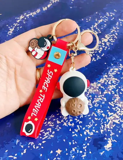 Anahtarlık Çanta Aksesuarı - Kırmızı Beyaz Astronot Anahtarlık