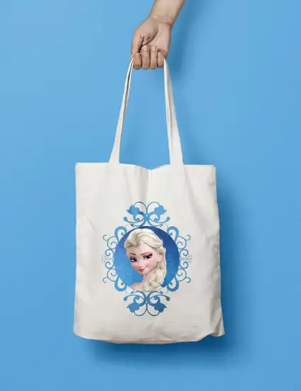 Frozen Elsa Temalı Kız Çocuk Hediye Bez Çanta