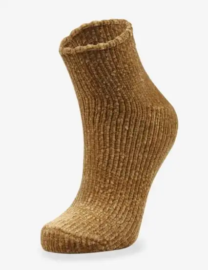 Çorap N025 - Bolero Kahverengi Kadife Dokulu Kadın Kışlık Çorap
