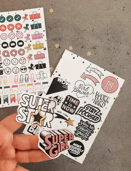 Planlı Mutluluk Super Girl Planlayıcı Sticker Seti 2'li