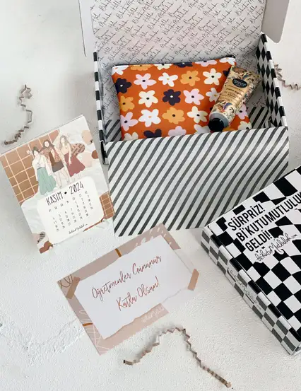 Kadın Öğretmene Boho Hediye Kutusu Seti