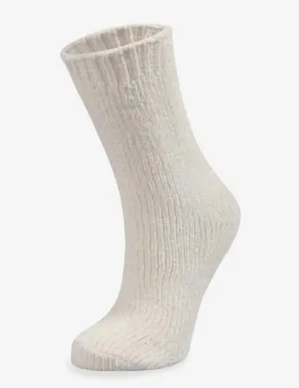 Çorap N023 - Bolero Ekru Kadife Dokulu Kadın Kışlık Çorap