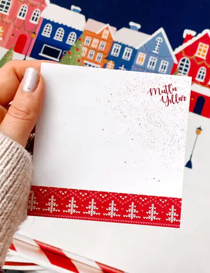 Mutlu Yıllar Kırmızı Kazak NotPad