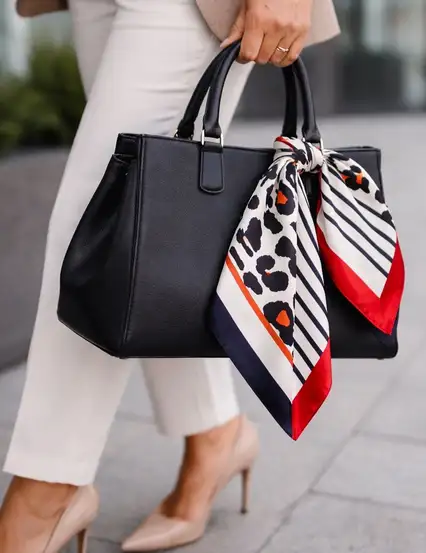 Leopar Desenli Saten Fular