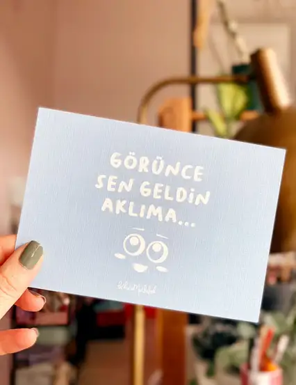 Kısa Hediye Notları Serisi Motto Kartı Kartpostal Seti (5'li)