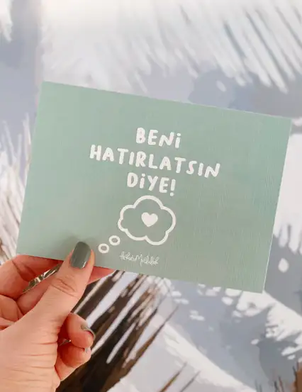 Kısa Hediye Notları Serisi Motto Kartı Kartpostal Seti (5'li)