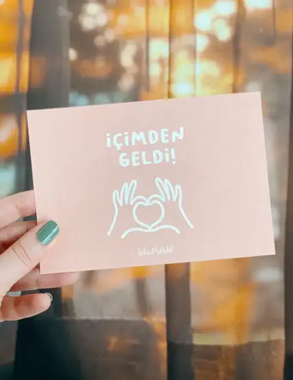 Kısa Hediye Notları Serisi Motto Kartı Kartpostal Seti (5'li)