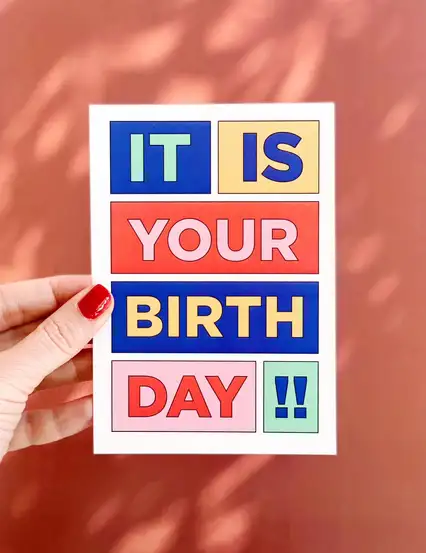 It's Your Birthday Doğum Günü Motto Kartı Kartpostal