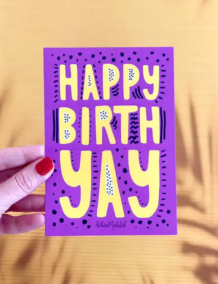 Happy Birthday Yay Doğum Günü Motto Kartı Kartpostal