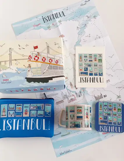 İstanbul Pullu Hediye Kutusu Seti