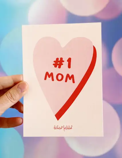 Anneye Sözler Kısa Notlar Hediye Kartı - Kalbimin Birincisi