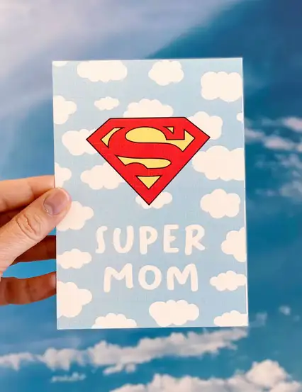 Anneye Sözler Kısa Notlar Hediye Kartı - Süper Anne