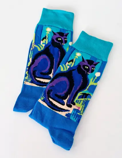Socken Ernst Ludwig Kirchner Black Cat Çorap