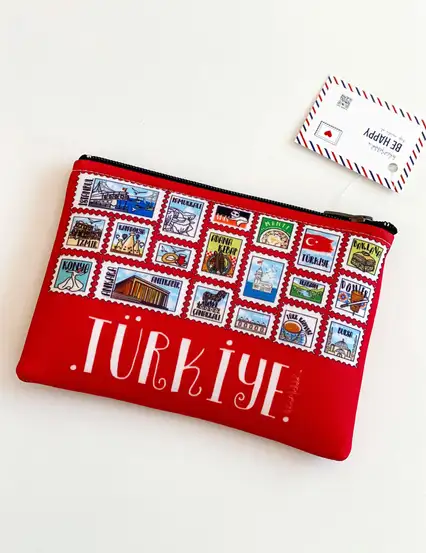 Türkiye Makyaj Çantası Clutch - To Remember Series (Neopren)