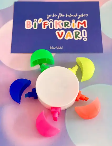 Papatya Fosforlu Kalem 5 Renkli