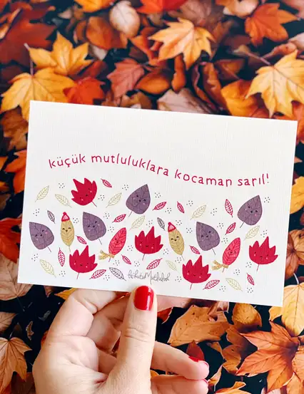 Küçük Mutluluklar Motto Kartı