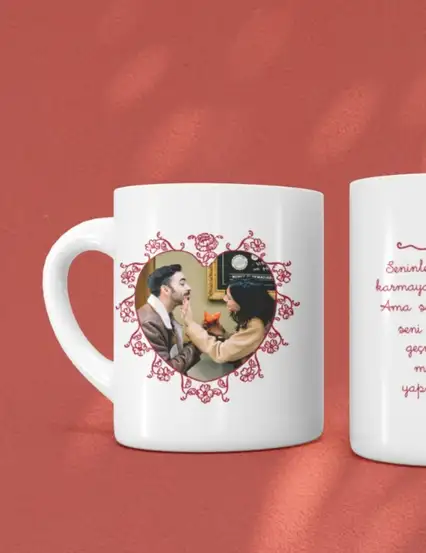 Kişiye Özel Fotoğraflı Sevgiliye Hediye Kupa