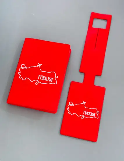 Türkiye Haritalı Bavul Etiketi
