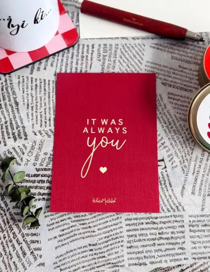 Sevgiliye Hediye Notu - It Was Always Motto Kartı