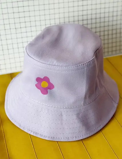 Pembe Papatya Balıkçı Bucket Şapka