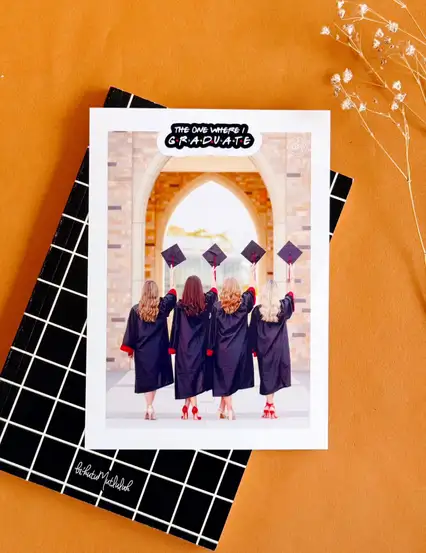 Friends Dizi Temalı Mezuniyet Kişiye Özel Hediye Fotoğraf Baskı 13x18 cm