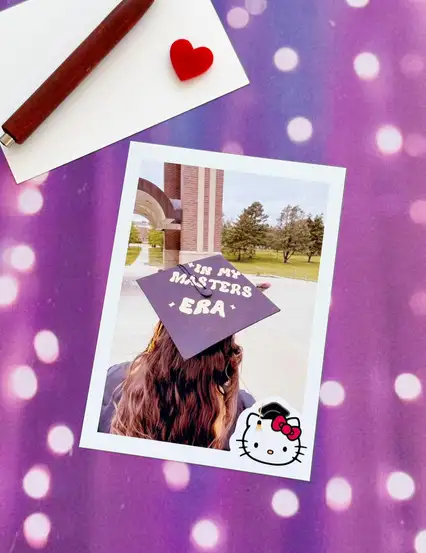 Hello Kitty Kişiye Özel Mezuniyet Hediyesi Fotoğraf Baskı 13x18 cm