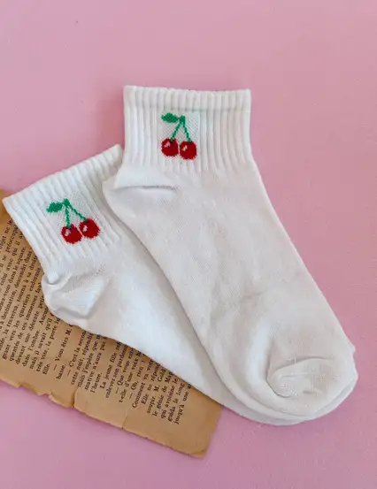 Kirazlı Cherry Lady Kadın Çorap