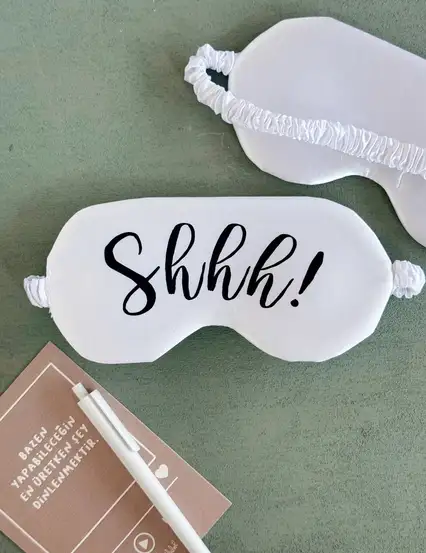 Shhh! Sessizlik Saten Uyku Bandı